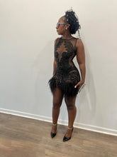 Load image into Gallery viewer, Black Swan Crystal Dress