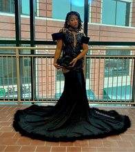 Load image into Gallery viewer, Black Tie Dress