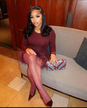 Load image into Gallery viewer, Glamour Ostrich Dress