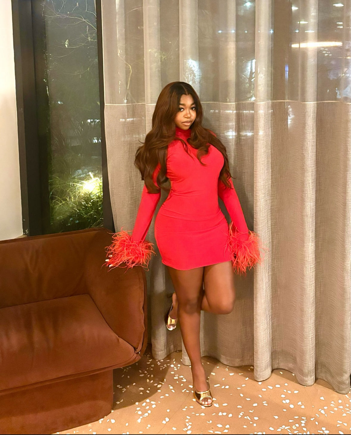 Ostrich bodycon Dress – Fabshi Fashion